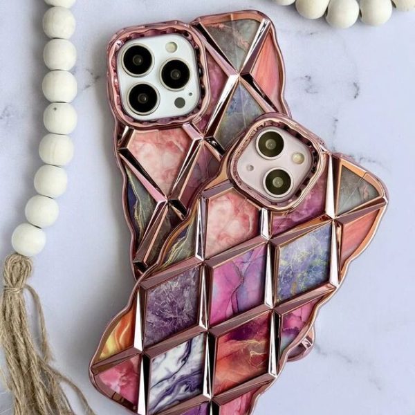 New unique Diamond design tpu case with paper case available for iphone 11 to 15 Pro max