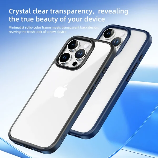 Rock Shockproof Clear PC TPU Bumper Protective Phone Case for iPhone