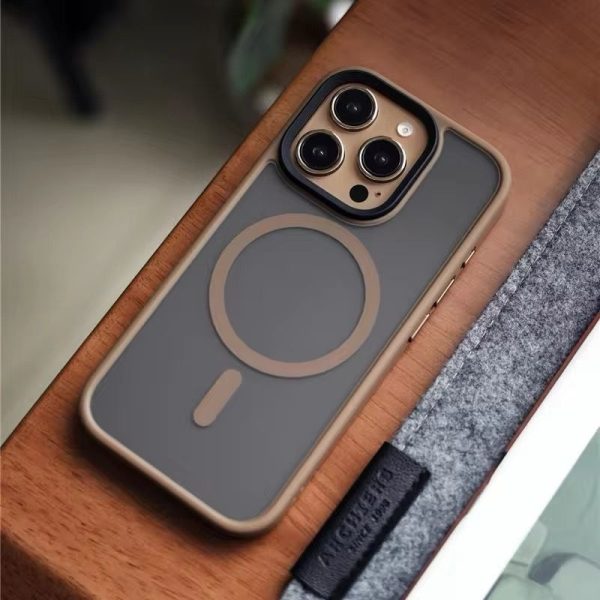 Premium matte desert titanium magsafe protective cover