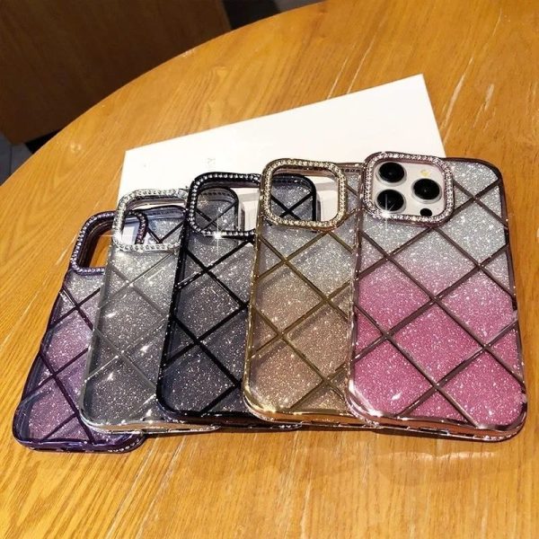 New shining design tpu case with stone