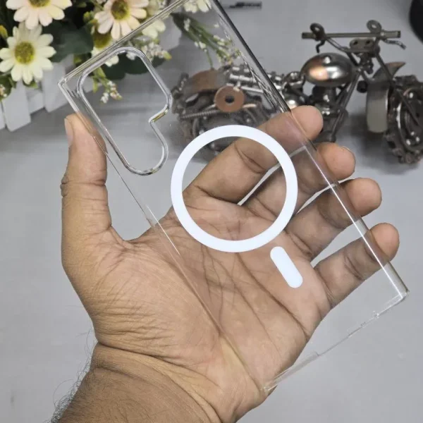 Berlia 100% Anti Yellow Transparent Magsafe Hard Case For Samsung S23 Ultra, S24 Ultra