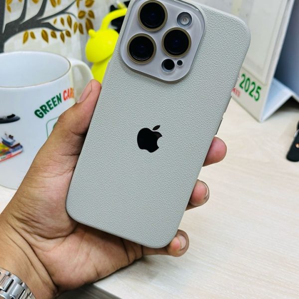 Leather texture Polycarbonate materials case available with camera lens protection