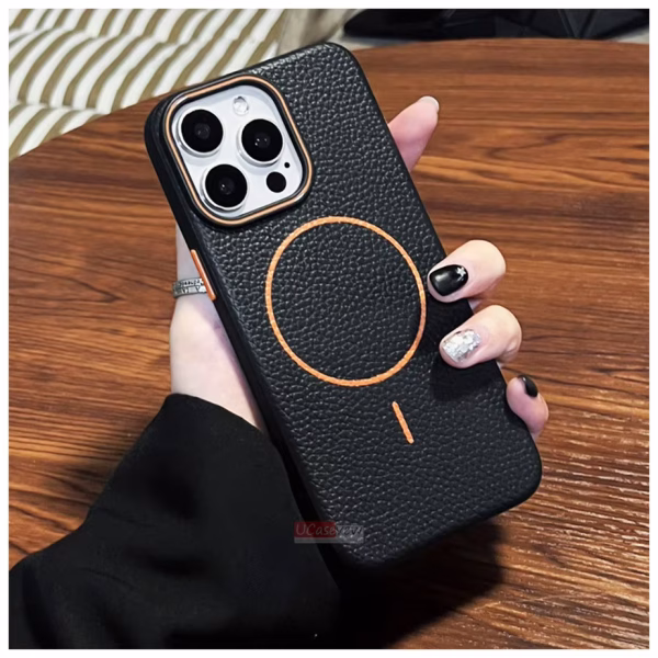 Soft PU Leather Texture Premium Magsafe Case