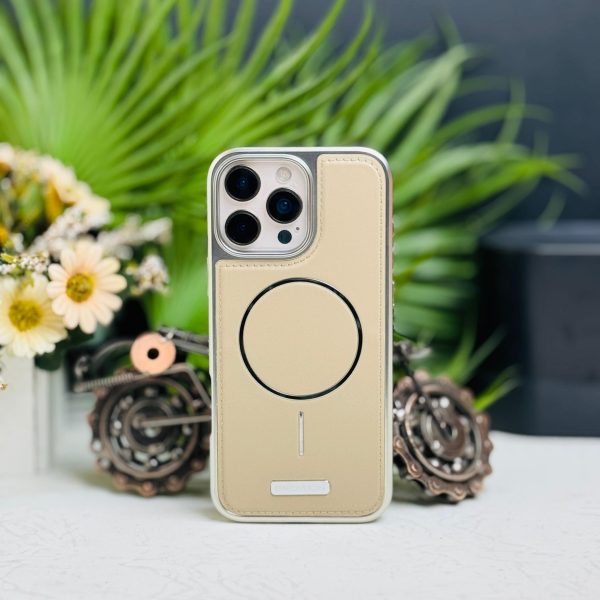 Becation luxury leather case with magsafe support case available for iPhone