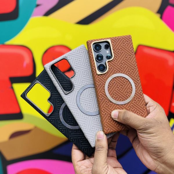 Unique pattern Leather case available with Magsafe support for Samsung