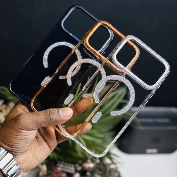 Mmkio Anti Yellow Diamond design girls magsafe support case available for iPhone 17 Pro,17 Pro Max